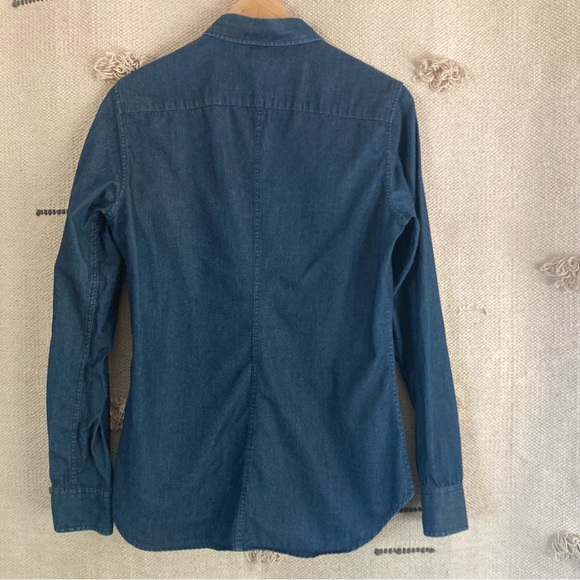 Uniqlo Denim Button Down Shirt Blue M - Picture 2 of 3